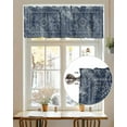 thumbnail image 7 of Dark Blue Valances for Windows Medieval Ethnic Turkish Retro Valance Rod Pocket Light Filtering Short Window Treatments Curtains for Kitchen Bathroom Living Room Bedroom, 1 Panel, 42 x 12 Inch, 7 of 7