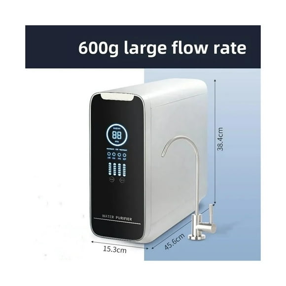 Water Purifier System 600G Flow Rate Kitchen Reverse Osmose Four Sta Water Purifier RO Water Purifier Reduced TDS ,Easy to Operate
