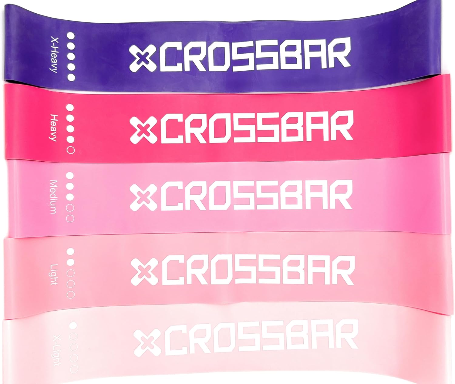 JJEAN-Resistance Loop Bands for Working Out – 5 Levels Elastic Exercise Bands for Fitness, Yoga, Pilates, Physical Therapy & Home Workouts