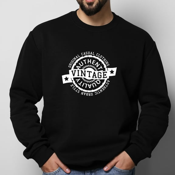 Men's & Big Men's Graphic Crew Neck Sweatshirt Long Sleeves,Sizes S-2XL