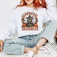 thumbnail image 2 of Feral Girl Halloween Raccoon Graphic Sweatshirt for Women Trendy Fall Witchy Raccoon Pullover White Sweatshirt Adult Large, 2 of 3