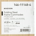 thumbnail image 4 of McKesson Commode Chair, Fixed Arm, Steel, 350-lb Weight Capacity, 4 Ct, 4 of 6