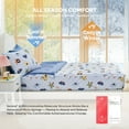 thumbnail image 4 of Bestier Twin Size Zippered Bedding Comforter Set | Plant-Based Sorona Fiber Reversible Comforter, YKK Zipper, Deep Pocket Fitted Sheet & 2 Pillowcases, Machine Washable, Sky Blue, 4 of 12