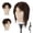Brown a, variant on LAJOLLIA Barber Mannequin Head, 8" Male Mannequin Head 100% Real Human Hair With Beard, Professional Training Doll Manikin Head for Practicing Hair Cutting and Styling, Black
