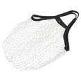 thumbnail image 3 of Uxcell Cotton Mesh Bag, 14.2x13.8" Reusable Mesh Net String Grocery Bags Organizer White Black, 3 of 6