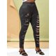 thumbnail image 2 of Leggings de impresión rasgados más Rosegal Leggings de talla grande, 2 of 5