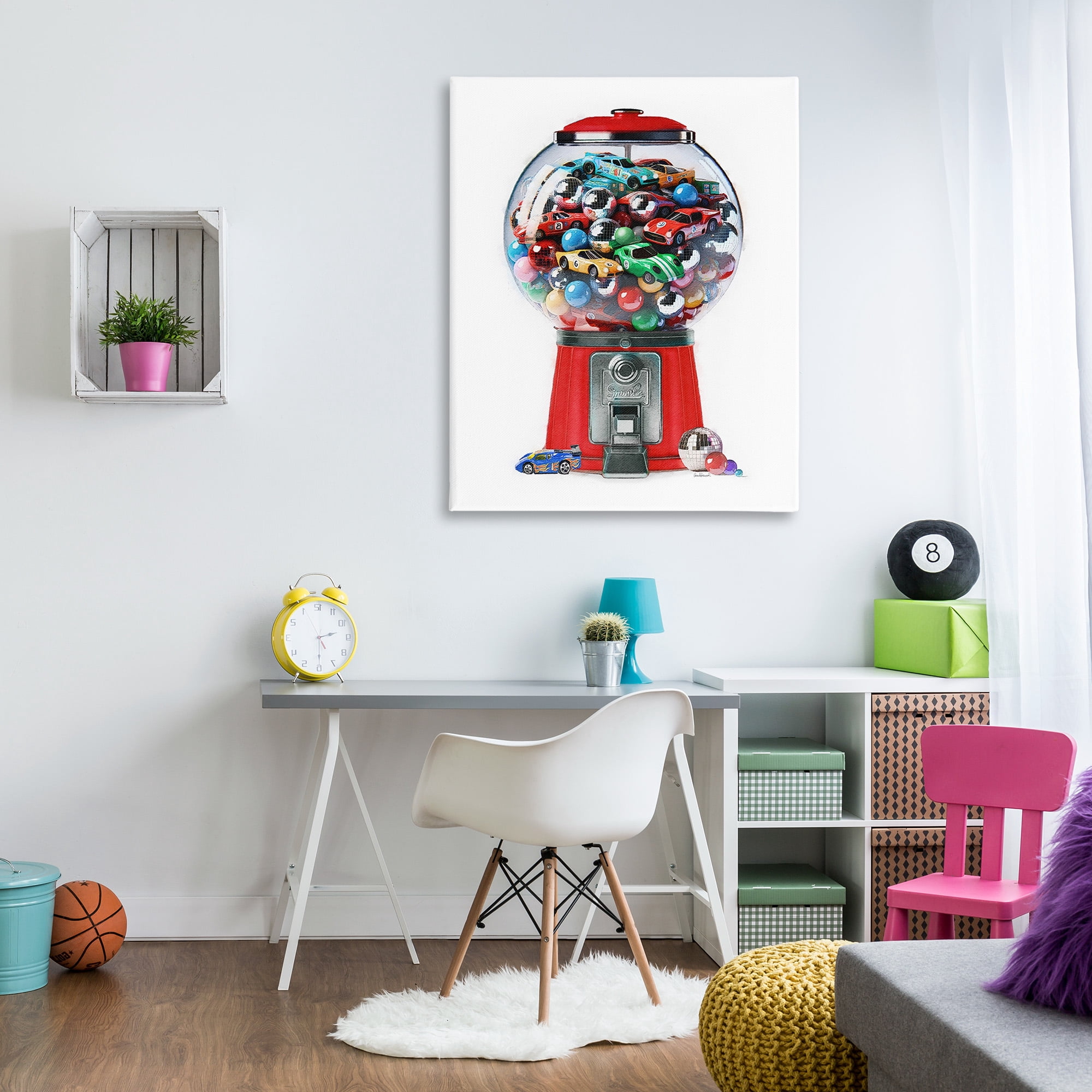 Stupell Industries Race Car Candy Dispenser Transportation Painting Gallery Wrapped Canvas Art Print Wall Art, 36 x 48