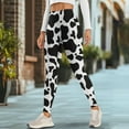 thumbnail image 4 of Renewold Cow Print Womens Yoga Pants with Pockets High Waisted Womens Leggings Stylish Exercise Yoga Leggings Opaque Activewear Lightweight Ankle Leggings, XL, 4 of 8