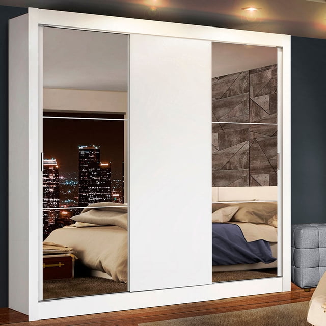 Ropero Closet Madesa Lyon Plus 3 Puertas con Espejos B