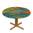 thumbnail image 3 of Orinice Leaf Pattern Round Table Cover Stain Resistant Washable Indoor Outdoor Tablecloth Kitchen Dining Wedding Parties Table Cloth 100% Polyester Fiber 38-42, 3 of 8