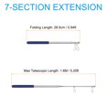 thumbnail image 2 of Uxcell Telescopic Handheld Flagpoles 5 Feet Portable Pole 7 Sections Blue, 2 of 6