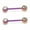 Purple, variant on Nipple Ring Anodized Titanium 14G Nipple Piercing Barbell Front Facing Clear CZ