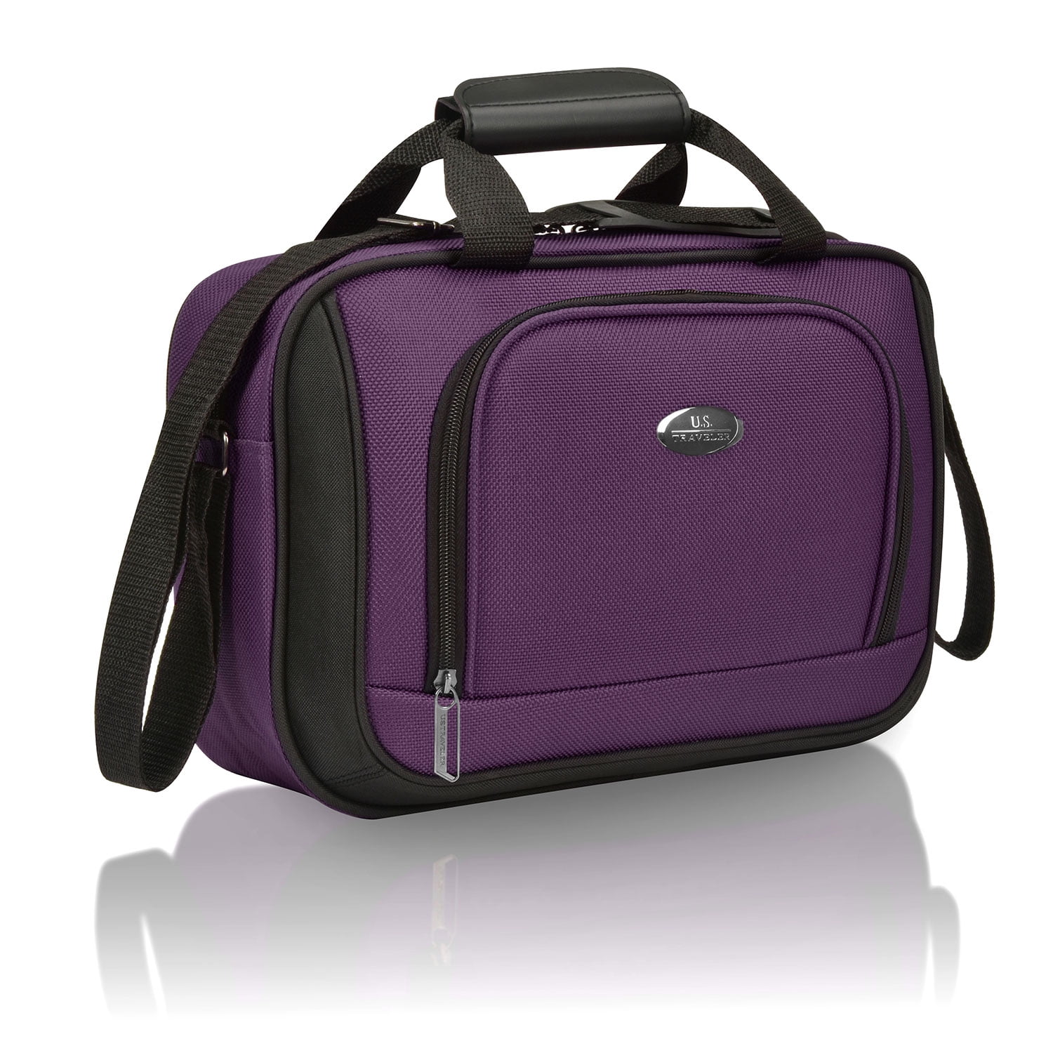 U.S. Traveler Rio Rugged Fabric Expandable Carry-on Spinner Luggage Set w/ Tote, Purple, 2 Piece (21/14)