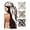 Ivory Rose & Gold Print+Champagne Rose & Gold Print+Black Rose & Gold Print, variant on Women's Leopard Print Bandanas 3 Pack 35” Wrap Neck Silk Headscarf Satin Square Head Scarf
