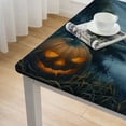 thumbnail image 5 of nygtbtfer  Autumn Landscape Pumpkins Lights  Tablecloth with Elastic Edge, Waterproof  Fitted Table Cloth, Wipeable Table Cover for Indoor Party Kitchen Dinner Fits Diameter Table white, 5 of 8