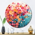 thumbnail image 1 of Designart "Oasis of Coral II" Abstract Landscape Oversized Wall Clock, 1 of 6