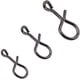 thumbnail image 1 of Broches rápidos sin nudos para pesca con mosca, broches sin nudos, broche de conexión de cambio rápido para moscas, anzuelos y señuelos, Color negro, paquete de 100, 1 of 5