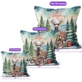 thumbnail image 4 of Merry Christmas Santa Reindeer Antlers Belgian Malinois Sleigh Xmas Winter Holiday Pillow Cushion Double Sided Sheepdog Dog Lover Gifts Throw Pillow - 00023, 4 of 4