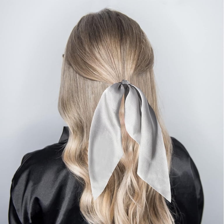 Hair Tie White Hair Scarf Scrunchie Breezy Blooms White Floral