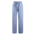 thumbnail image 4 of Linen Pants Women Casual Loose Drawstring Pants Wide Leg High Waist Trousers Boho Beach Lounge Pants Pockets Ladies Comfy Plus Size 2025 Trendy Outfits Lightweight Cute Fashion Dressy Clothes, 4 of 6