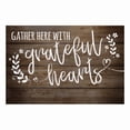 thumbnail image 4 of Personalized Planet 27x18 Gather Here With Grateful Hearts Doormat with Custom Family Name Printed on Brown Rectangular 1/4” Thick Non Slip Mat for Kitchen Hallway Deck or Porch, 4 of 6