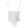 thumbnail image 5 of Aihuaihua Y2k Lace Mesh Corset Top Women Lace up Strappy Boned Bustier Cami Tank Tops Streetwear White M, 5 of 7