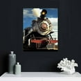 thumbnail image 5 of Wuche Train with Gray Smoke Steam Trains in Progress Wall Art Painting The Picture Print On Canvas Car Pictures for Home Decor Decoration Gift, 5 of 5