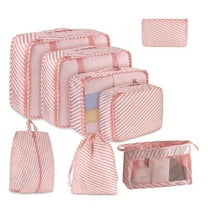 lEPECQ Packing Cubes for Travel & Suitcases Foldable Suitcase Organizer Lightweight Luggage Storage Bag 8 Pack - Pink
