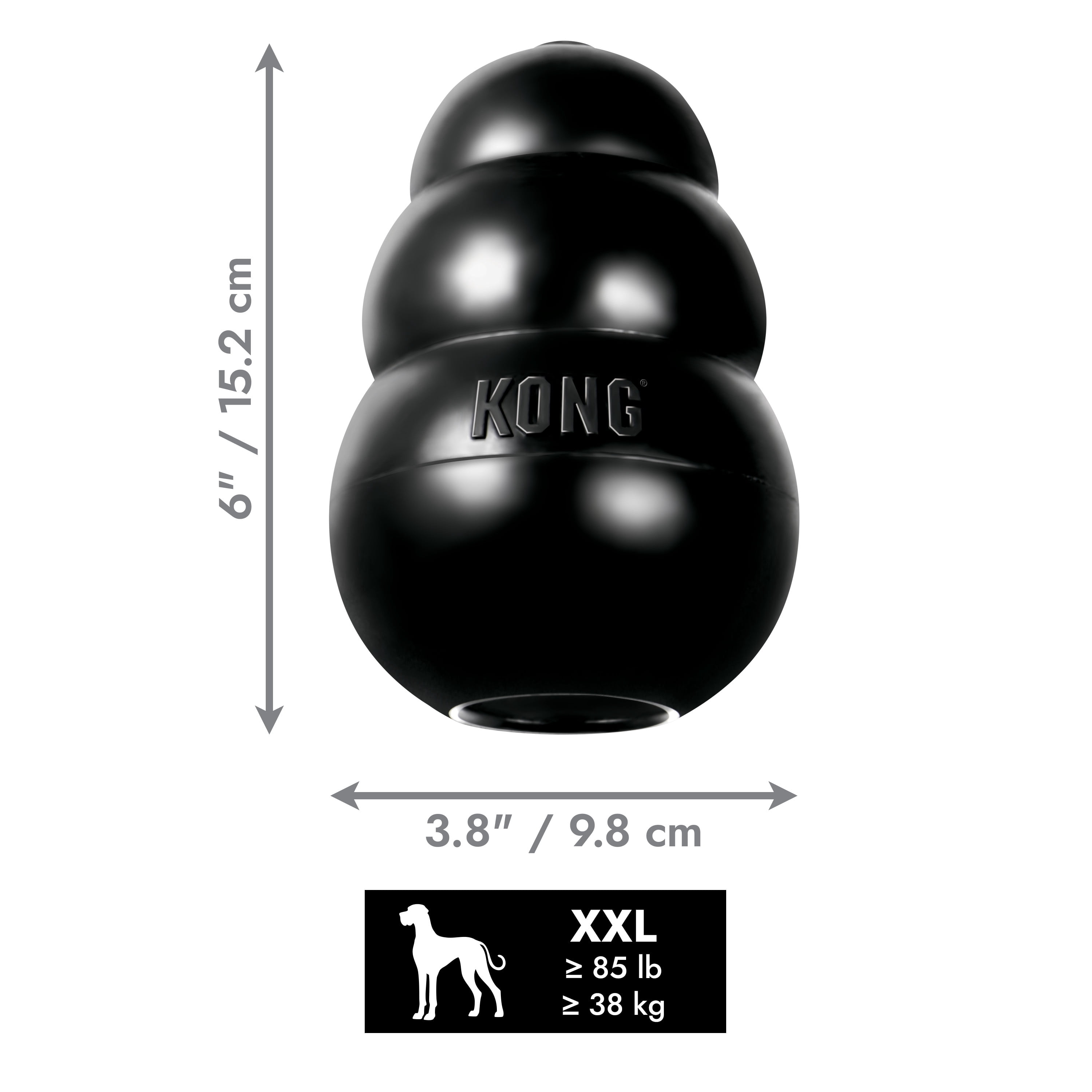 KONG® Classic Rubber Extreme Dog Toy for Power Chewers, Extra Extra Large, for Dogs 85+ lbs