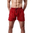 thumbnail image 1 of Xysaqa Fashion Men's Loose Mesh Hollow Openwork Shorts See-Through Underwear Boxer Shorts with Drawstring, 1 of 5