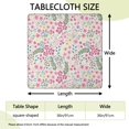 thumbnail image 2 of Pioneer Flower Floral Print Pattern Square Fitted Tablecloth with Elastic Edge,Square Table Cover,Washable Elastic Table Cover for Home Kitchen Party Decor 36"x36", 2 of 6