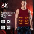 thumbnail image 3 of Arjen Kroos Mens Compression Shirt Slimming Muscle Tank Top Shapewear Body Shaper UnderShirts for Men, 3 of 11