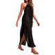 thumbnail image 5 of Lucakuins Mujeres Bikini Cover-ups Verano Color sólido Suelto Sin espalda Slit Halterneck Traje de baño para la playa Traje de baño Lucakuins  moda, 5 of 7