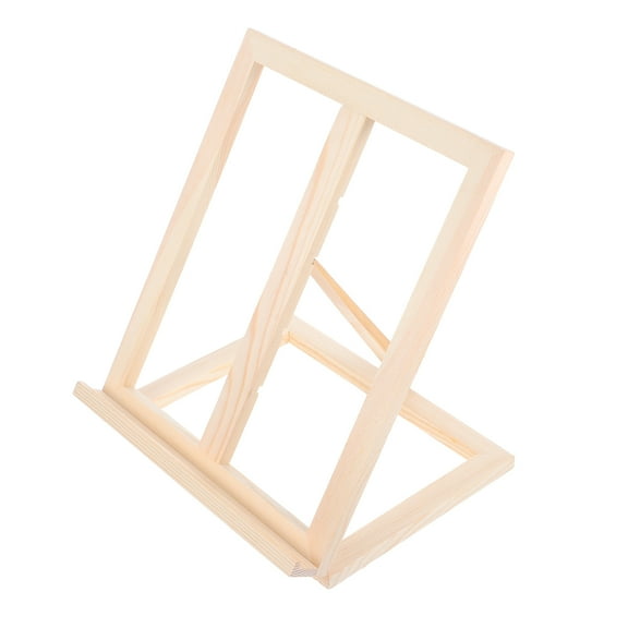 Hemoton Portable Wooden Desktop Easel Adjustable Height Art Stand for Oil and Watercolor Sturdy Foldable Display Holder Wood Painting Easel for Students and Artists
