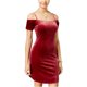 thumbnail image 1 of Planet Gold Vestido ajustado de terciopelo para mujer, rojo, extra pequeño, 1 of 2