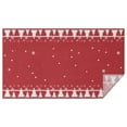 thumbnail image 1 of Meery Christmas Rectangle Tablecloth Winter Snowflake Xmas Tree Table Cloths 60x102inch Polyester Happy Holiday Waterproof and Reusable Tablecloth for Dining Kitchen Parties Weddings Outdoor Use, 1 of 5