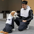 thumbnail image 6 of Warm Dogs Raincoat with Hood, Waterproof Full-Coverage Reflective Rain Jacket Quick-Drying Rain Poncho and Shoes for Small Medium Large Dogs,Panda (Black,XXL), 6 of 9