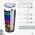 thumbnail image 6 of Funny Tumblers Please Be Patient With Me I Have Autism Stainless Steel Mug 304 Stainless Steel Car Water Cup With Straw 20 Oz 600ml Adult Youth Man Woman Drinking Glass, 6 of 6