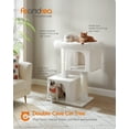thumbnail image 5 of Cat Tree 39.8-Inch Cat Tower for Extra Large Cats up to 44 lb, Cat Condo with Large Perch, 2 Cat Caves, Scratching Post, White, 5 of 8
