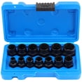 thumbnail image 1 of Juego de 13 llaves de vaso giratorias: extractor de pernos dañados de 3/8" para quitar tuercas de bloqueo de ruedas, 1 of 4