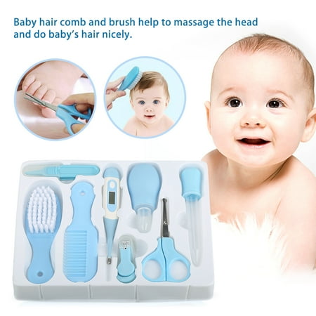 Walfront 8pcs Pratique Quotidienne Bebe Coupe Ongles Ciseaux Brosse A Cheveux Peigne Trousse De Soins De Manucure Kit De Manucure Coupe Ongles Walmart Canada