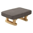 thumbnail image 4 of Foot Rest with Wooden Legs Small Ottoman, Multifunctional, Decorative Rectangle Step Stool Padded Foot Stool for Guest Room Bedroom Couch dark gray, 4 of 8
