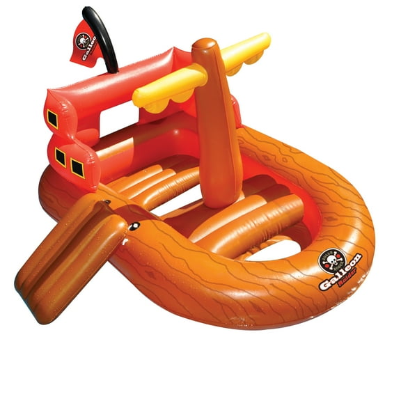 Swimline 62" Inflatable Galleon Raider Pirate Ship Floating Toy - Orange/Red