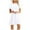 White, variant on Idoravan Womens Casual Dresses Fashion Women Casual Short Sleeve O-Neck Solid Ladies Loose Mini Dress