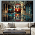 thumbnail image 4 of Large City Street Wall Art Scenery Wall Decor City Life Painting For Livingroom Bedroom Decoration Framed Painting Ready to Hang, 4 of 7