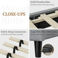 thumbnail image 4 of Yaheetech Upholstered Platform Bed Frame with Adjustable Headboard & Slat Support, Light Gray, 4 of 7