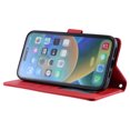 thumbnail image 7 of Mantto for iPhone 16 Wallet Case with Detachable Wrist Strap & Shoulder Strap,Shockproof Luxury PU Leather Purse Credit Card Slots Magnetic Flip Kickstand Crossbody Phone Case, Red, 7 of 7