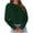 Army Green, variant on Njoeus Womens Tops, Women's Crew-Neck Cropped Pullover Plain Long Sleeve Sweatshirt Crop Tops Blouse