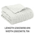 thumbnail image 3 of YFGEFTR Muslin Blanket, 51.2" x 59.1" Breathable and Lightweight Throw Blanket for Bed and Couch, Gauze Blanket for Adults All Season(White), 3 of 9