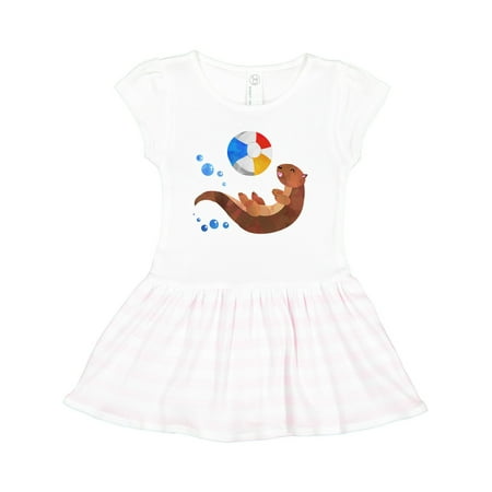 

Inktastic Cute Otter and Beachball Gift Toddler Girl Dress